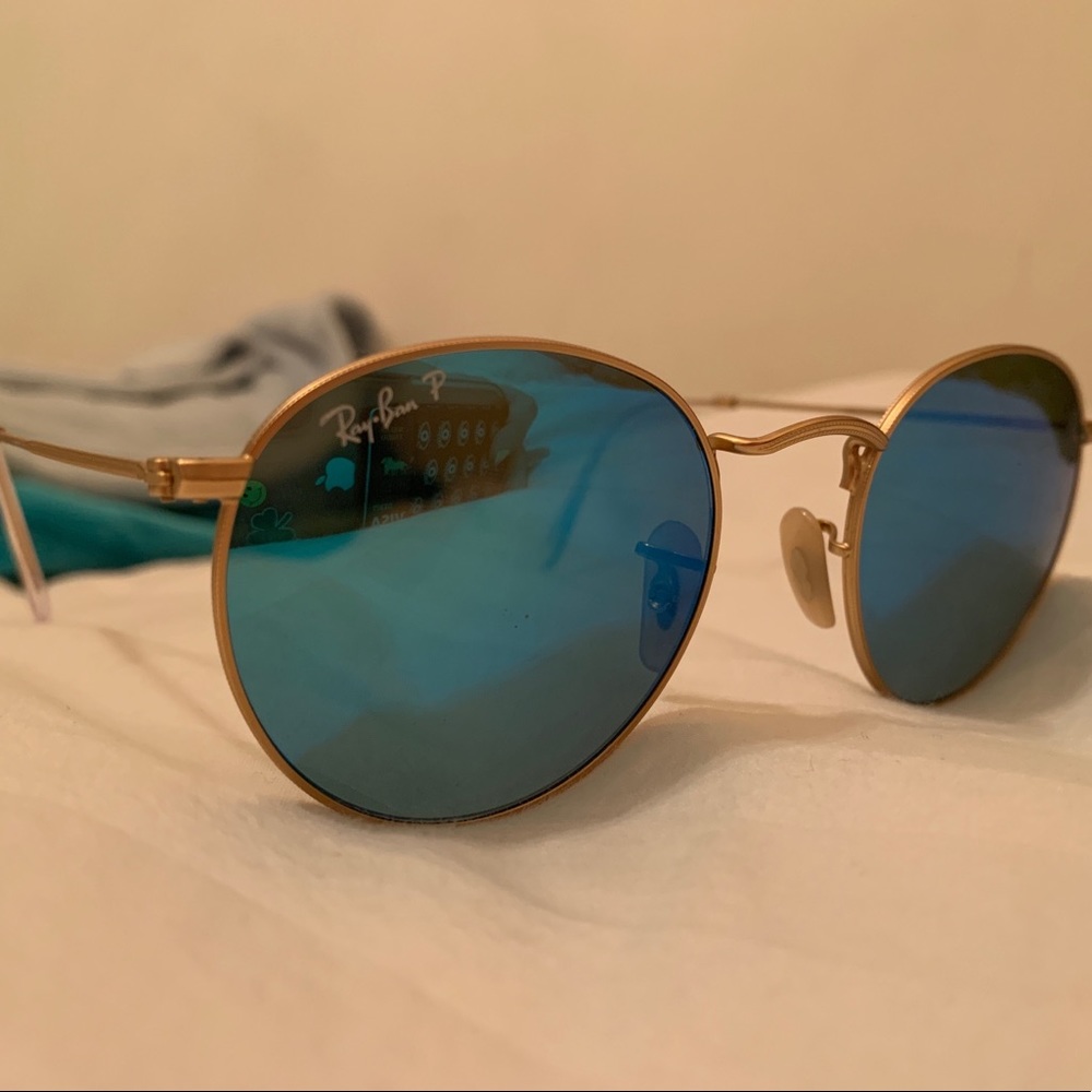 Ray Bans round flash sunglasses